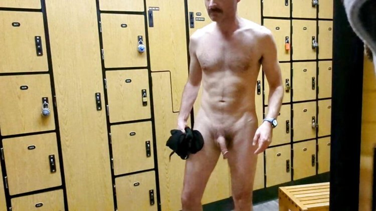 Naked woman in the locker room