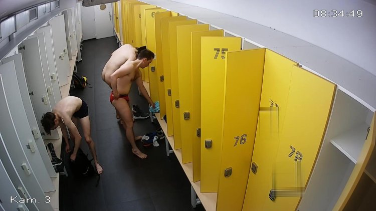 Naked woman in the locker room
