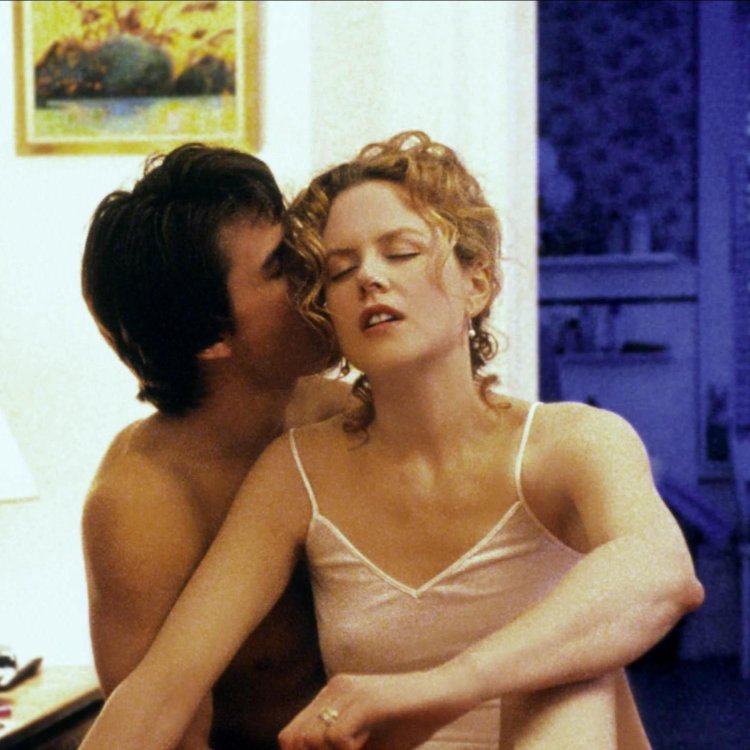 Nicole Kidman with eyes widely closed