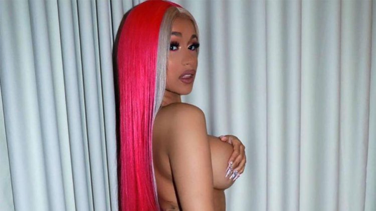 Cardi Bi in a swimsuit