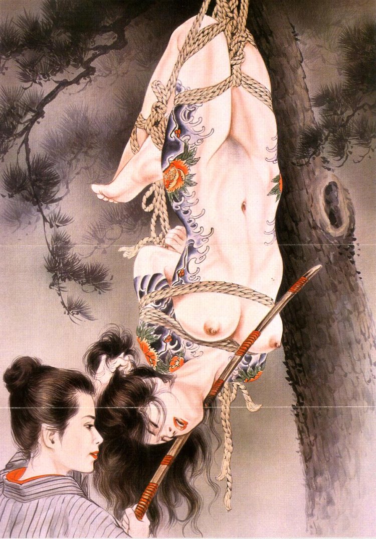 Bdsm Shibari Asian suspended