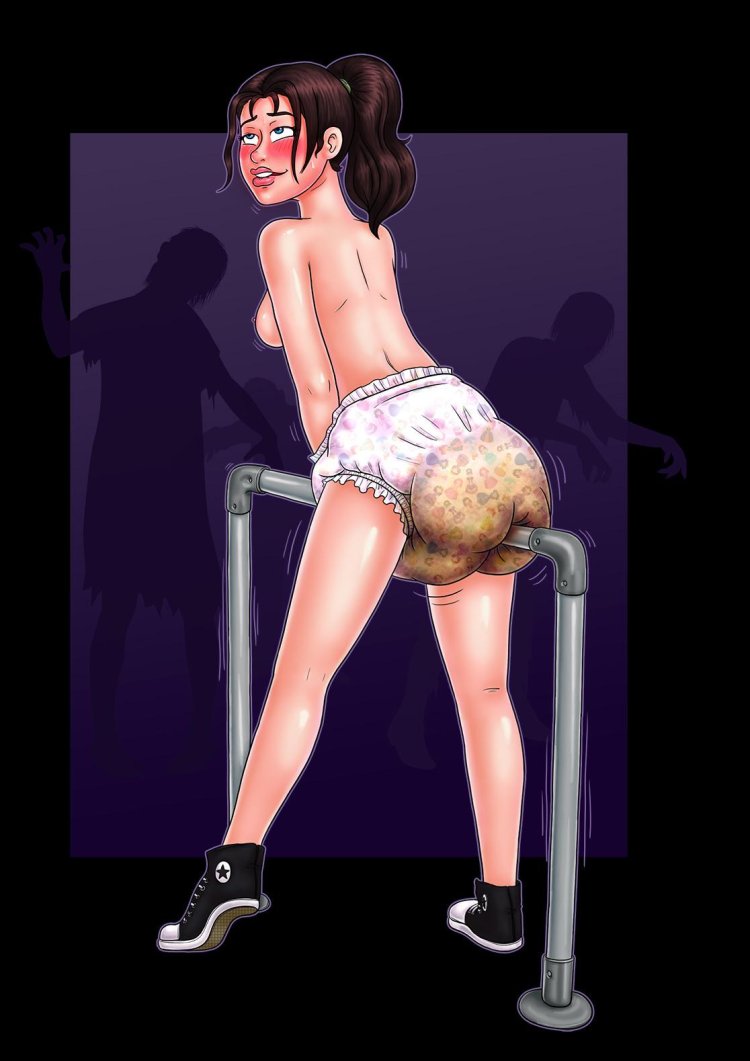 Related lesbians in diapers