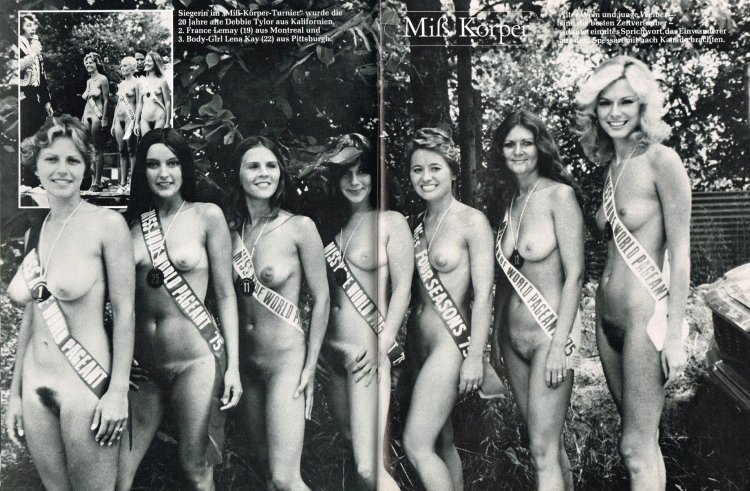 Retro naked beauty contests