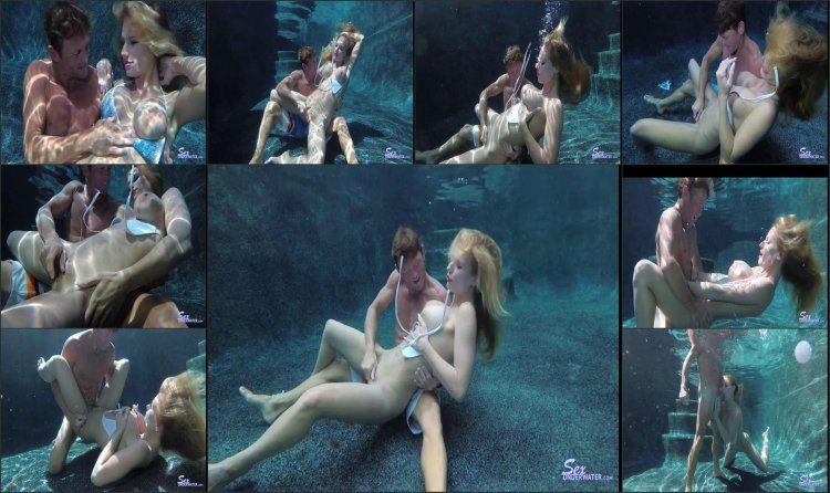 Naked in the pool underwater