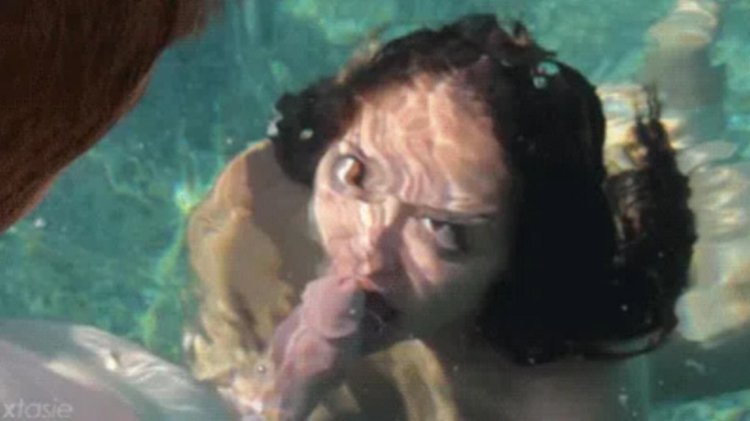 Woman under water