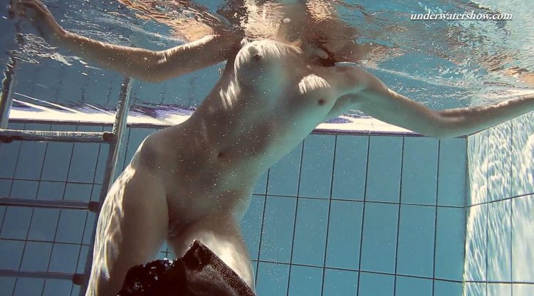 The girl finished under water