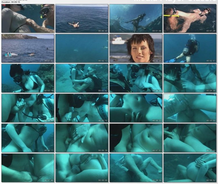 Erotic underwater performance