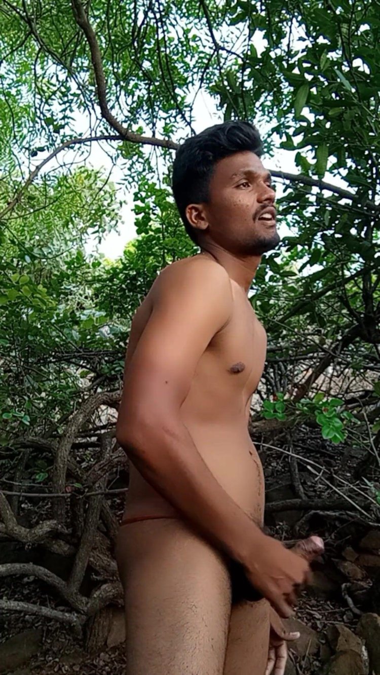 Naked in the forest