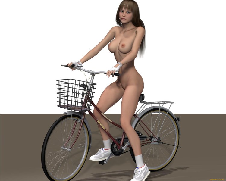 Naked girls on bicycles