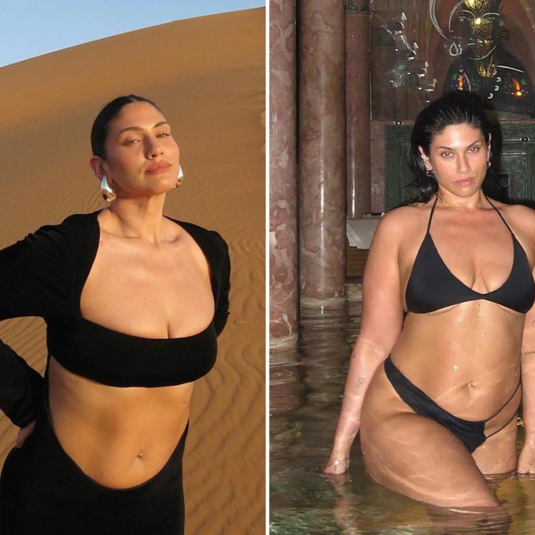 Models plus saz in swimsuits