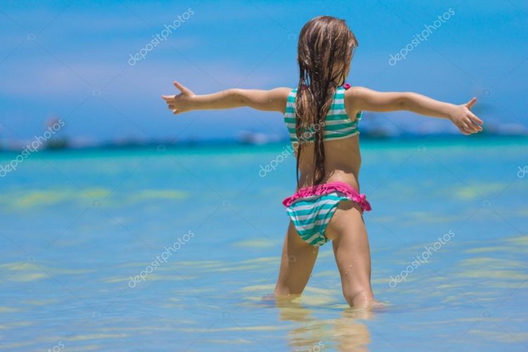 Little girl on the beach