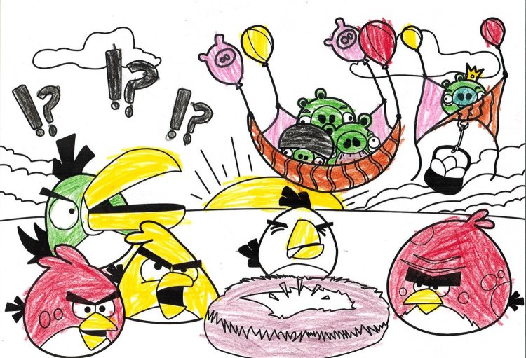 Engry Berdz Coloring