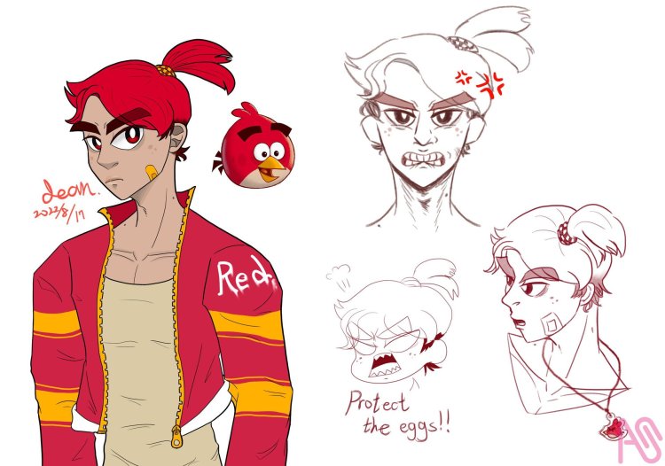 Angry Birds Red Humanization