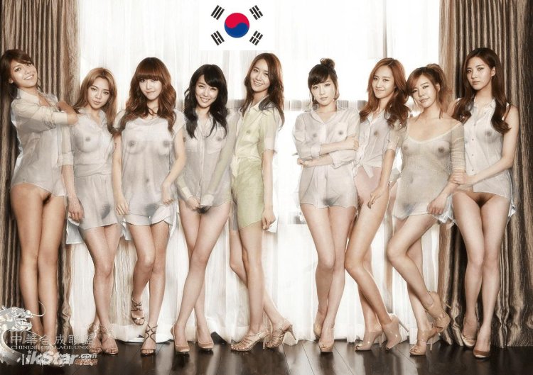 Korean group Girls Generation Naked