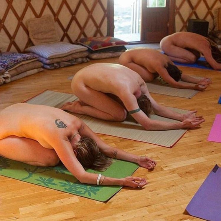 Naked yoga porn