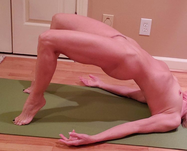 Naked yoga