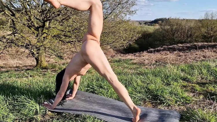 Naked mature juicy yoga