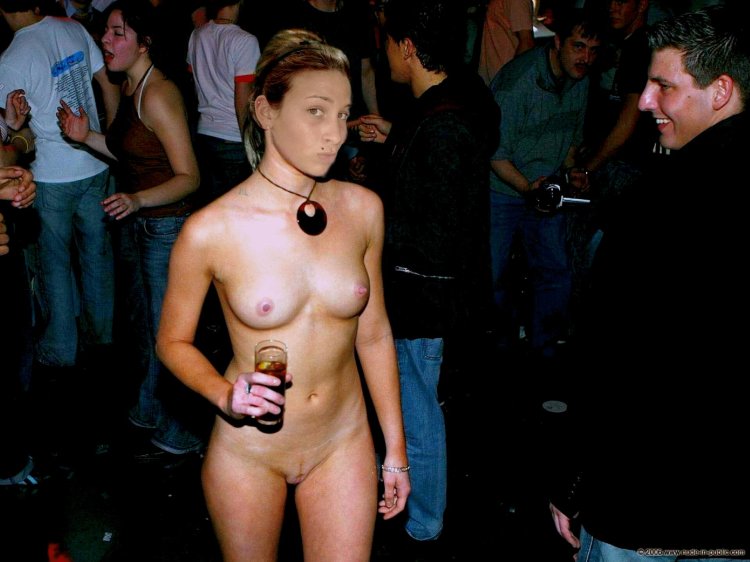 Naked women at a party