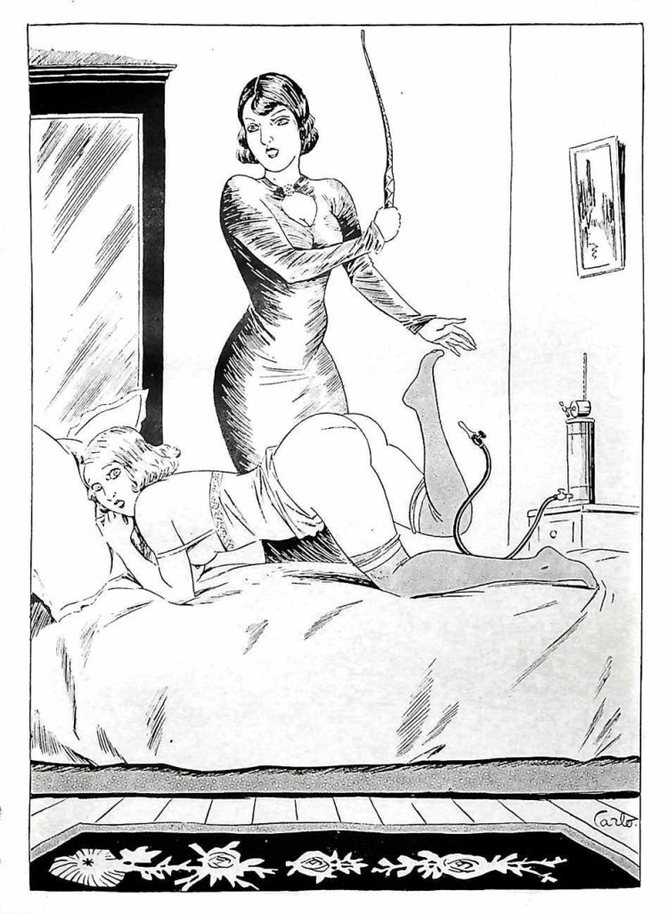 Punishment by lesbian enema