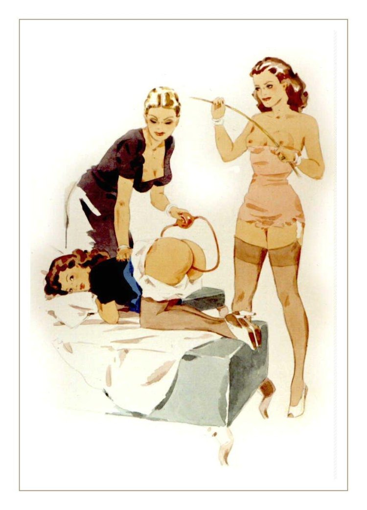 Erotic enema illustration