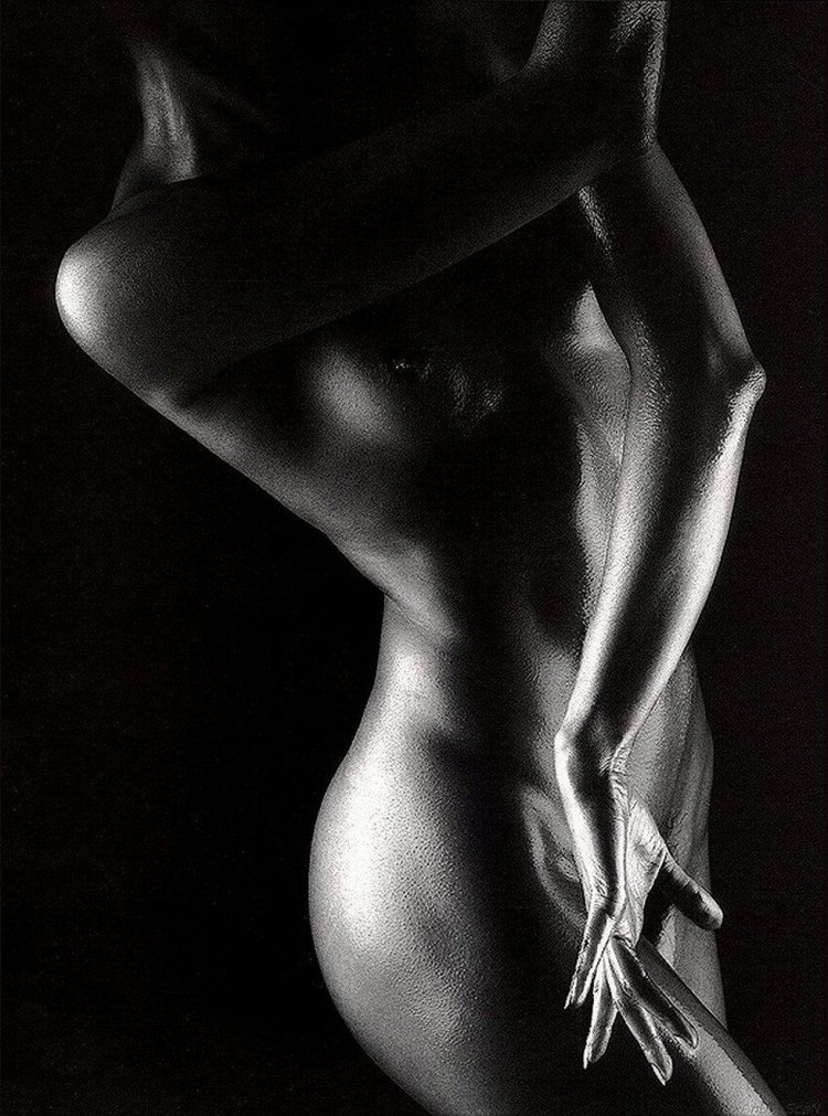 Beautiful black white nude