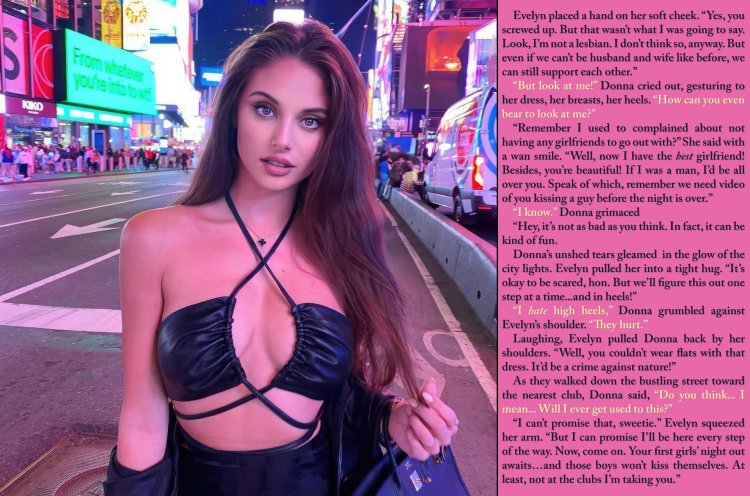 Tg Captions transformation into a girl