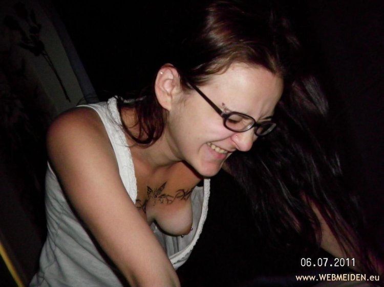 The girl lit up nipple