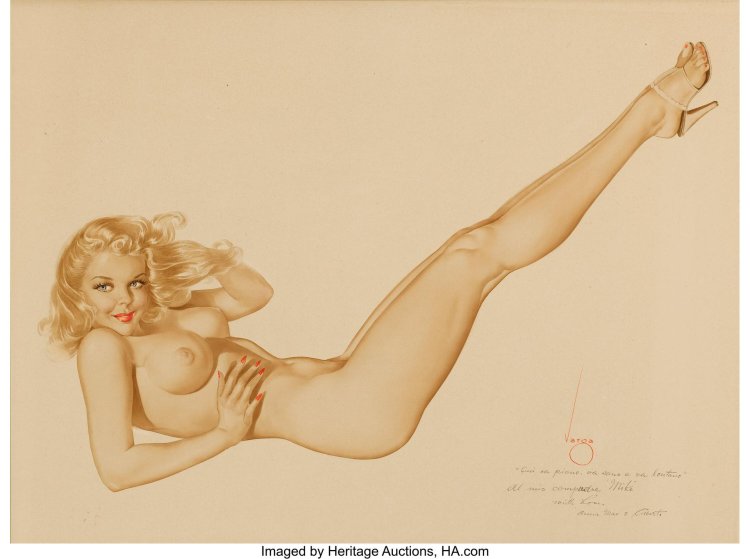 Alberto Vargas Pin AP Nude