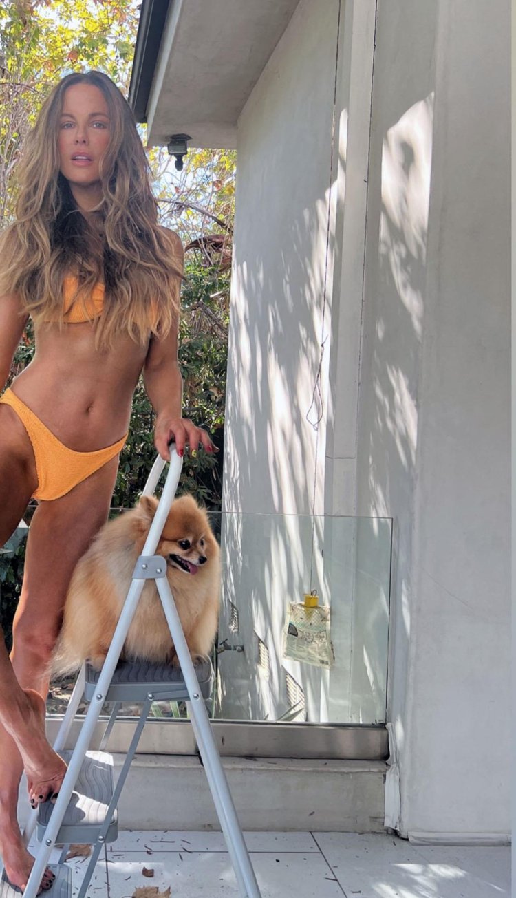 Kate Bekinsale in a swimsuit