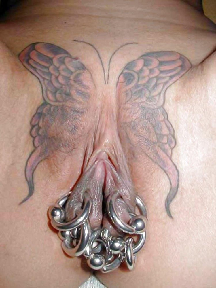 Tattoo butterfly on the lower back