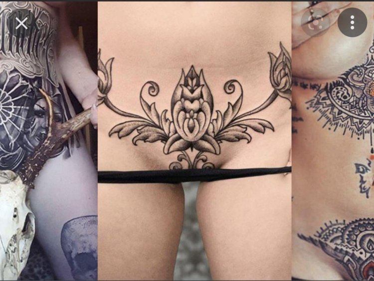 Tattoo on the stomach female