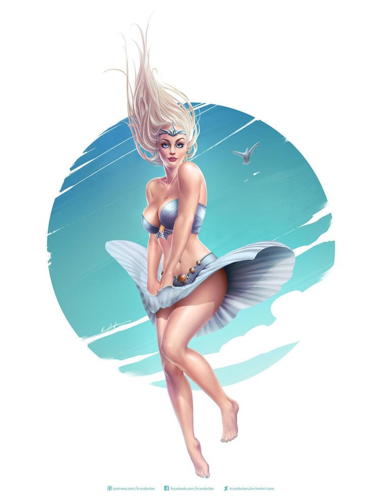 Girl Art on a white background