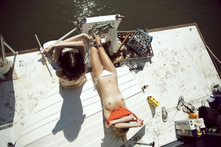 Naked on a yacht