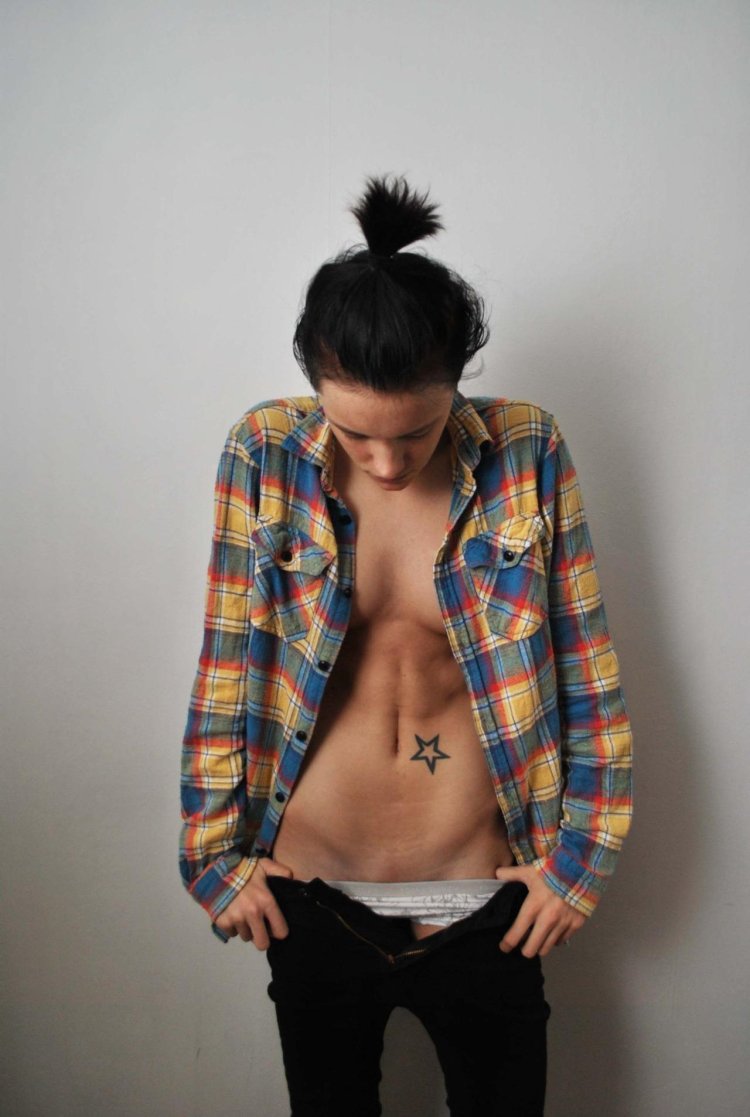 Fashionable shirts in a cage