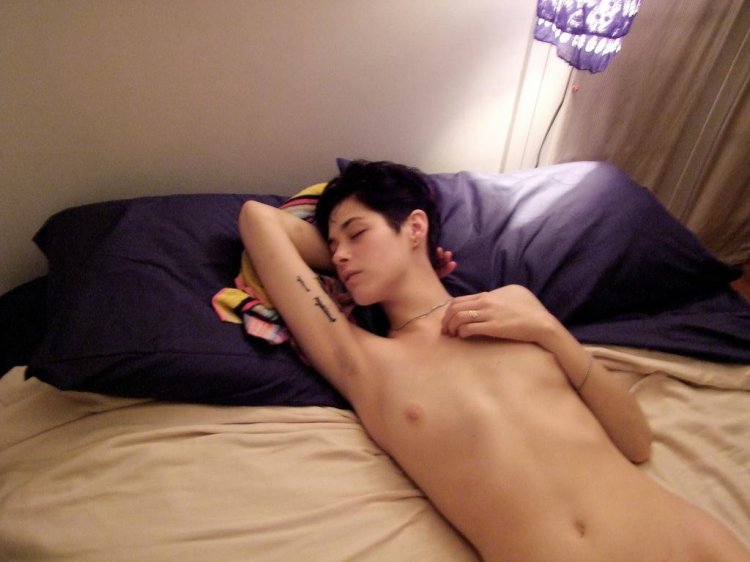 With a short haircut