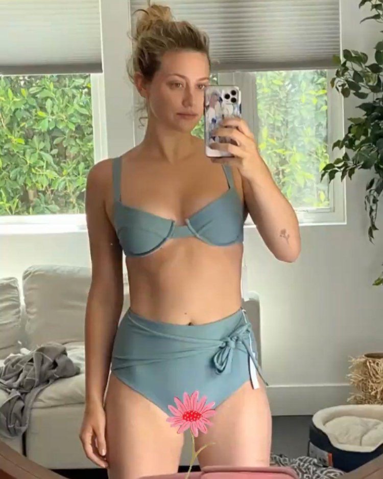 Lily Reinhart in underwear