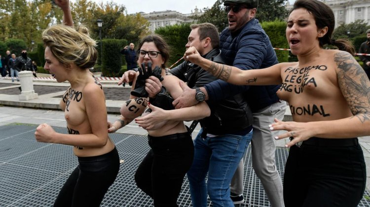 Femen activists in Spain