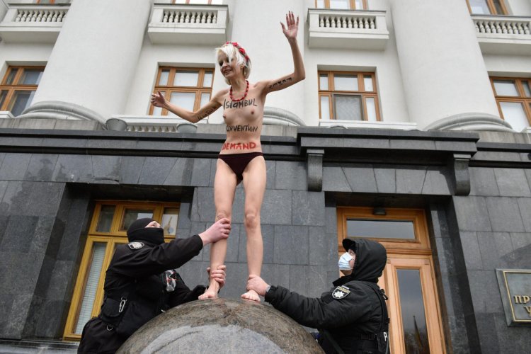Ukrainian naked activists