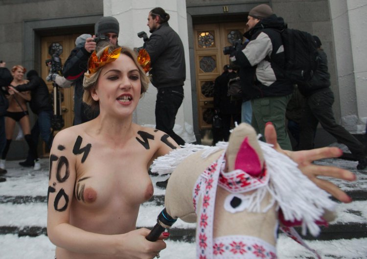Femen with tits terrible