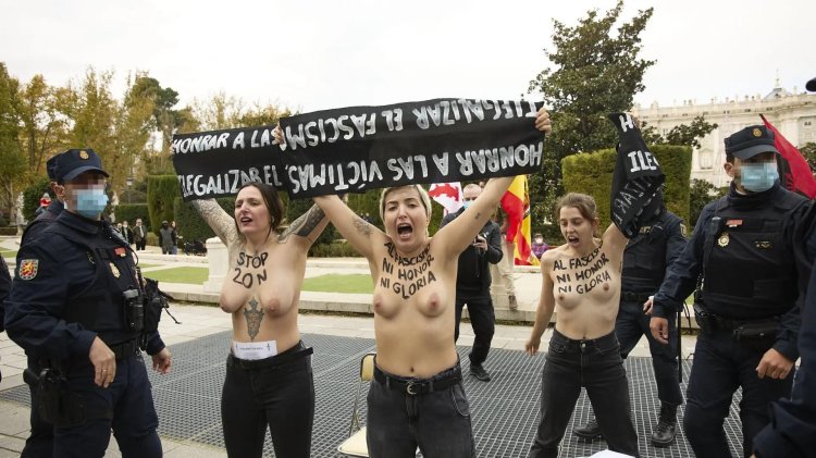 Femen activists in Spain