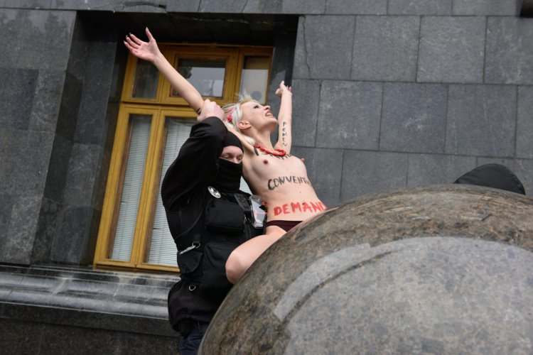 Ukrainian naked activists