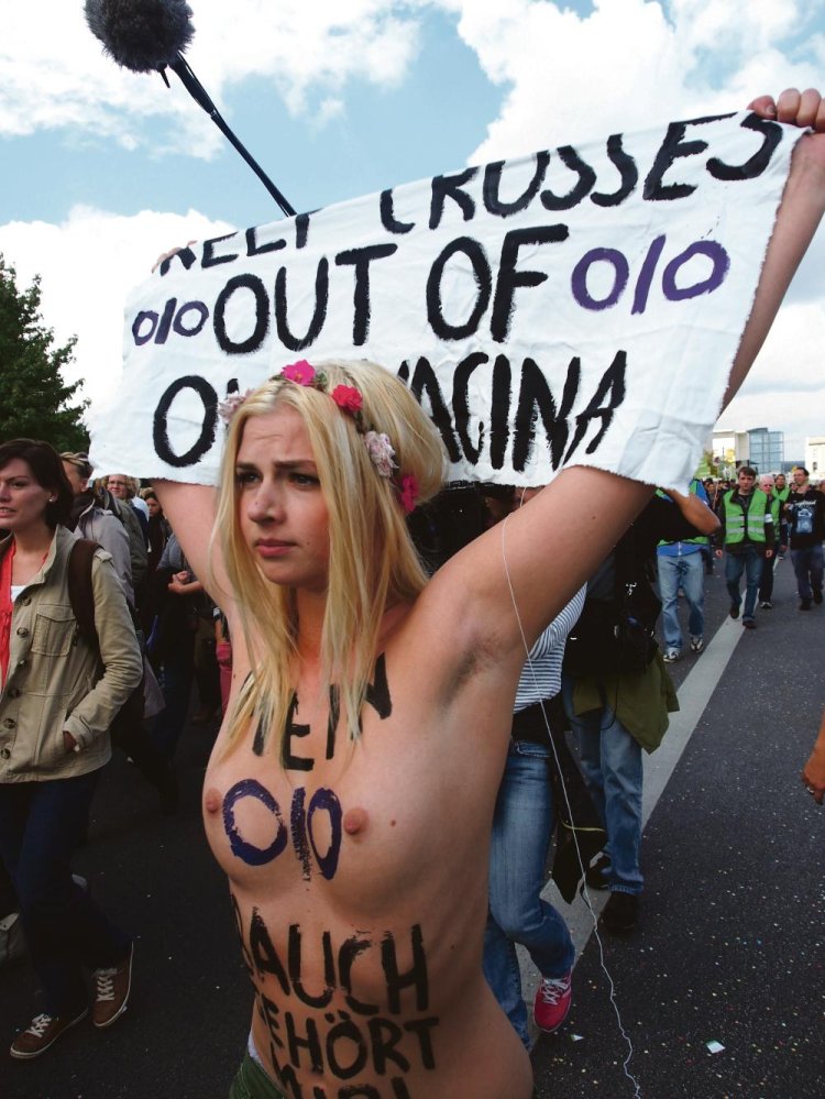 Naked Ukrainian feminists