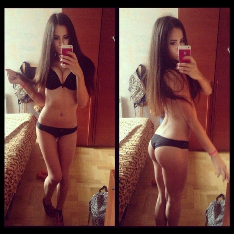 Selfies of girls at home