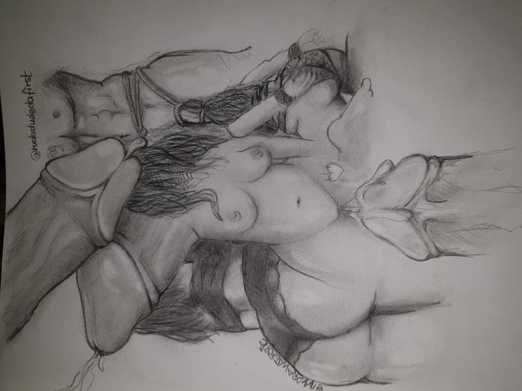 Paul drawings with a pencil