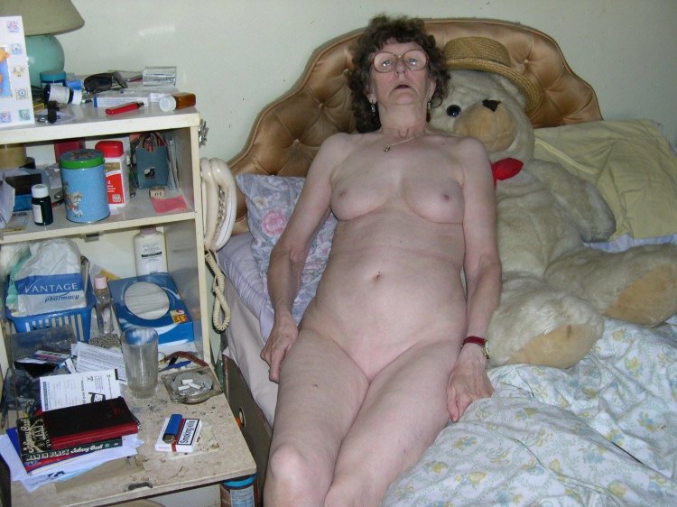 Naked old woman