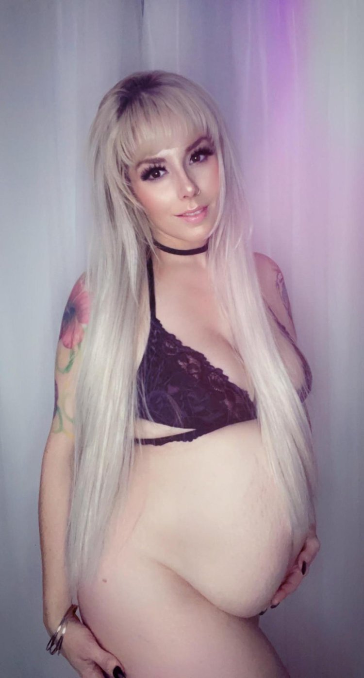 Pregnant blonde