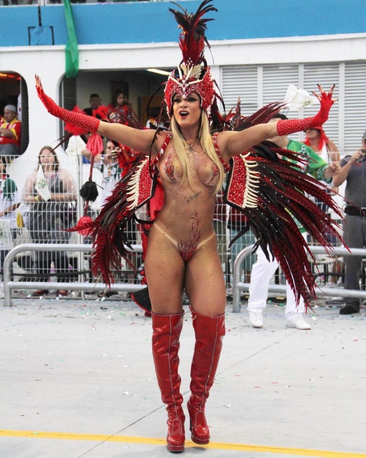 Naked Brazilian carnival