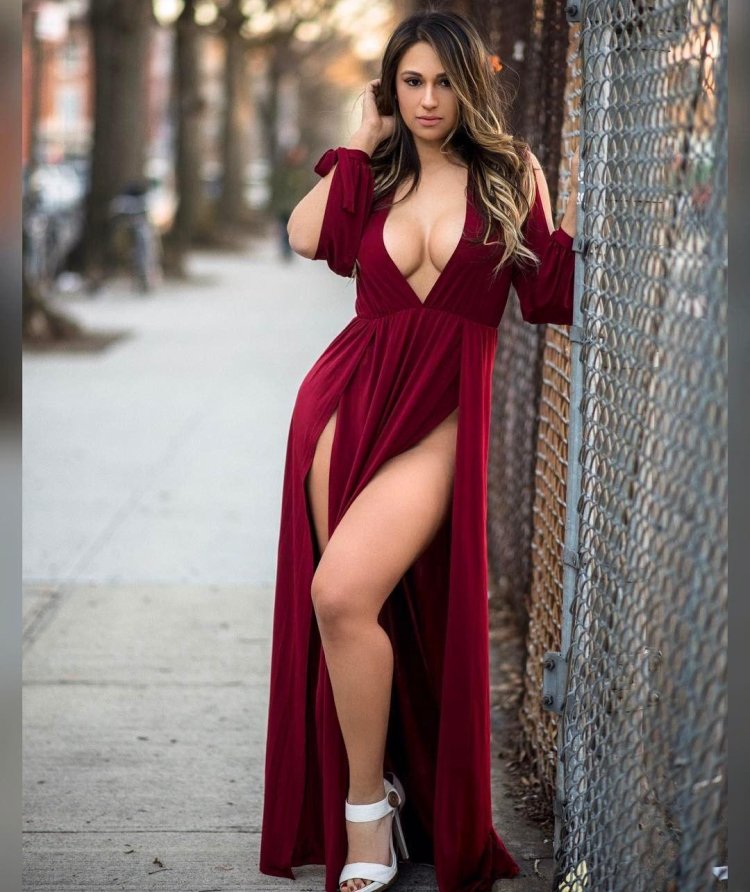 Sexy girl in a dress