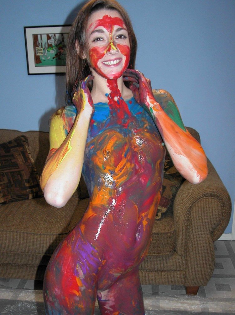 Photo shooting with paints