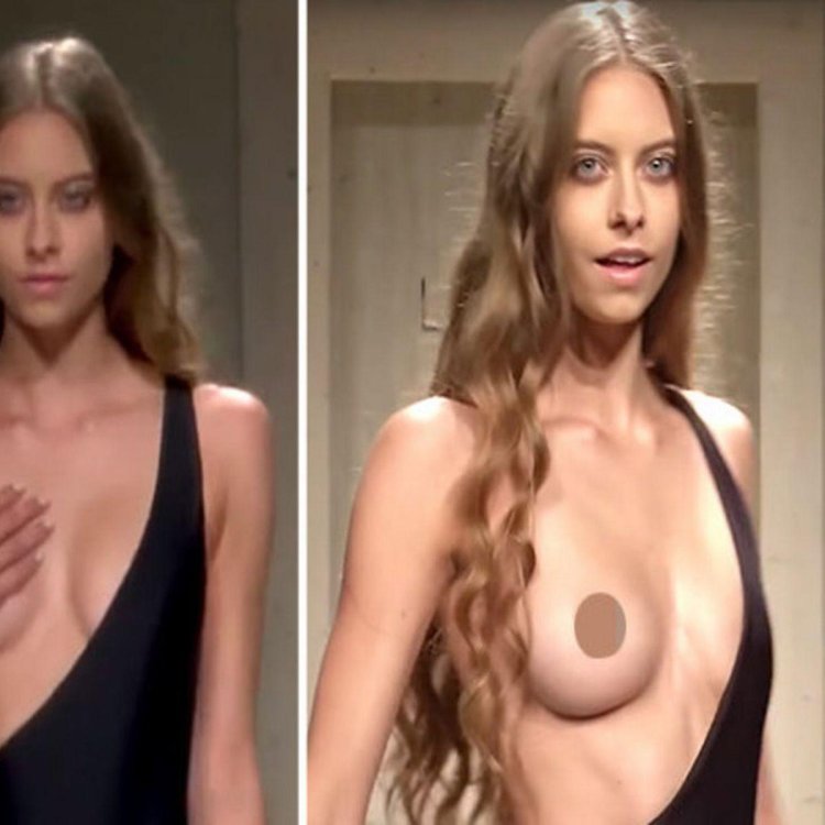 Breast on the catwalk